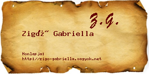 Zigó Gabriella névjegykártya
